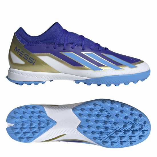 Adidas X Crazyfast League Turf Football Boots Blue/White - Футболни стоножки