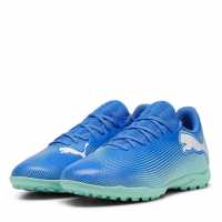 Puma Future 7 Play Astro Turf Football Boots Синьо/Зелено/Бяло Мъжки футболни бутонки
