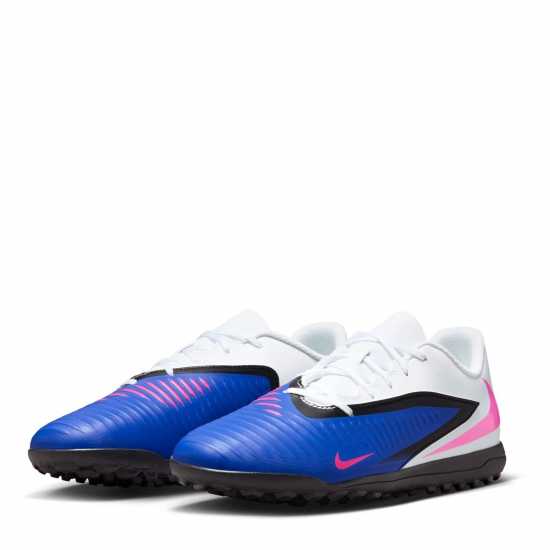 Nike Phantom 6 Low Club Adults Astro Turf Football Boots Blue/Wht/Pink 