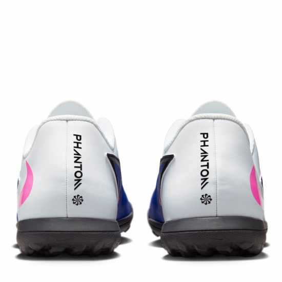 Nike Phantom 6 Low Club Adults Astro Turf Football Boots Blue/Wht/Pink 