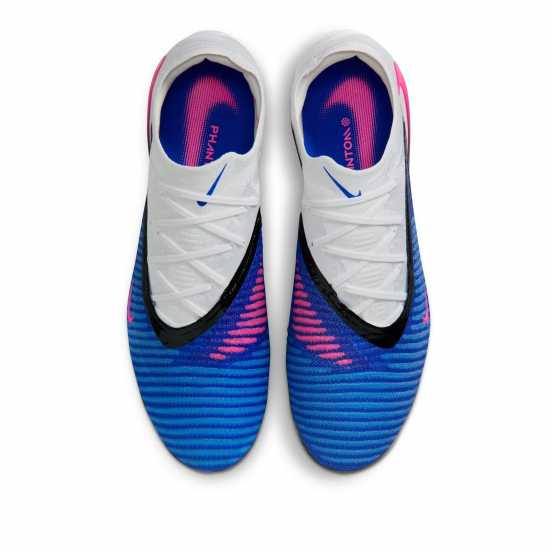 Nike Phantom 6 Low Elite Adults Artificial Ground Football Boots Blue/Wht/Pink 