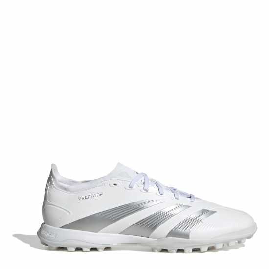 Мъжки футболни бутонки Adidas Predator 24 League Low Turf Football Boots White/Silver Adidas Predator 24 League Low Turf Football Boots White/Silver Мъжки футболни бутонки