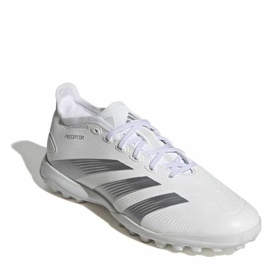 Мъжки футболни бутонки Adidas Predator 24 League Low Turf Football Boots White/Silver Adidas Predator 24 League Low Turf Football Boots White/Silver Мъжки футболни бутонки