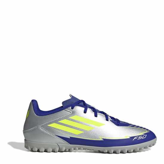 Adidas F50 Adults Club Astro Turf Football Boots Сребро/Синьо 