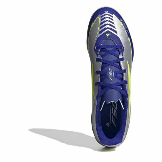 Adidas F50 Adults Club Astro Turf Football Boots Сребро/Синьо 