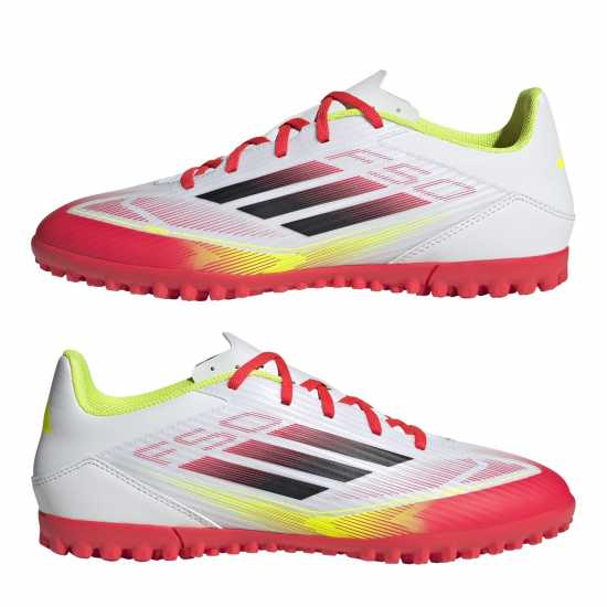 Adidas F50 Adults Club Astro Turf Football Boots Бяло/Червено Футболни стоножки
