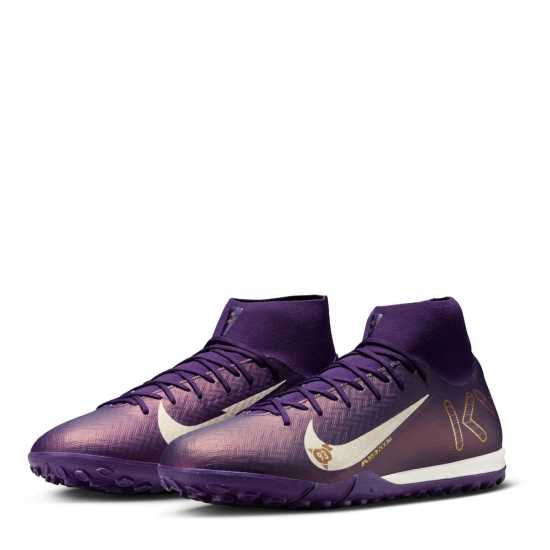 Nike Mercurial Superfly 10 Academy Astro Turf Football Boots Лилаво/Кремаво Мъжки футболни бутонки