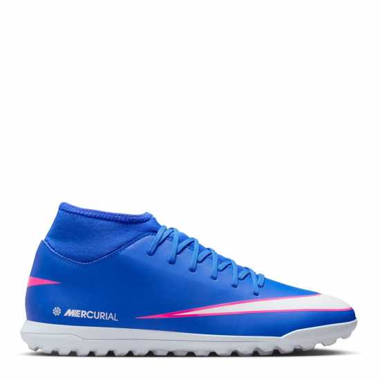 Nike Mercurial Superfly 10 Club Adults Astro Turf Football Boots Blue/Wht/Pink 