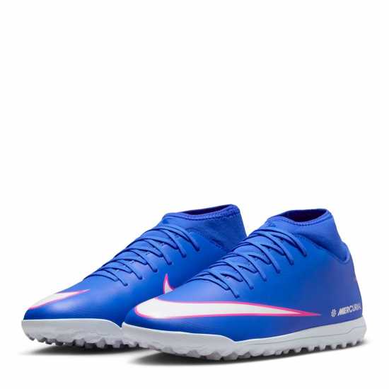 Nike Mercurial Superfly 10 Club Adults Astro Turf Football Boots Blue/Wht/Pink 