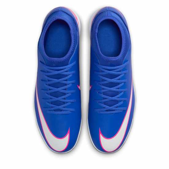 Nike Mercurial Superfly 10 Club Adults Astro Turf Football Boots Blue/Wht/Pink 