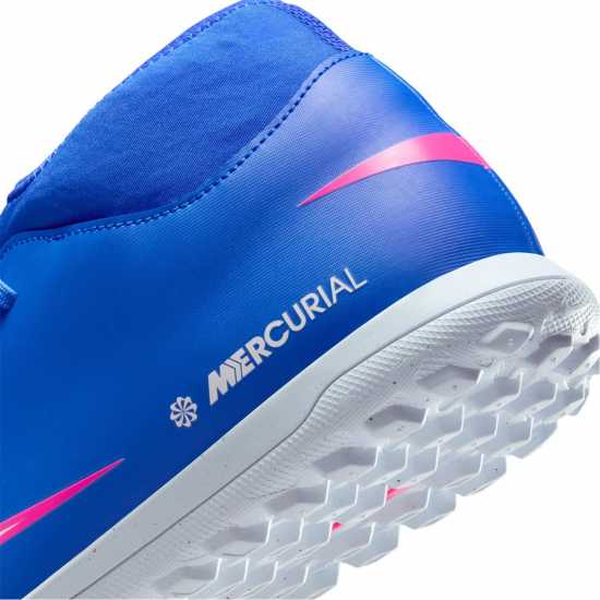 Nike Mercurial Superfly 10 Club Adults Astro Turf Football Boots Blue/Wht/Pink 