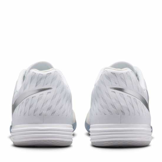 Мъжки футболни бутонки Nike Lunargato Ii Indoor Court Low Top Football Boots Adults White/Chrome Nike Lunargato Ii Indoor Court Low Top Football Boots Adults White/Chrome Мъжки футболни бутонки