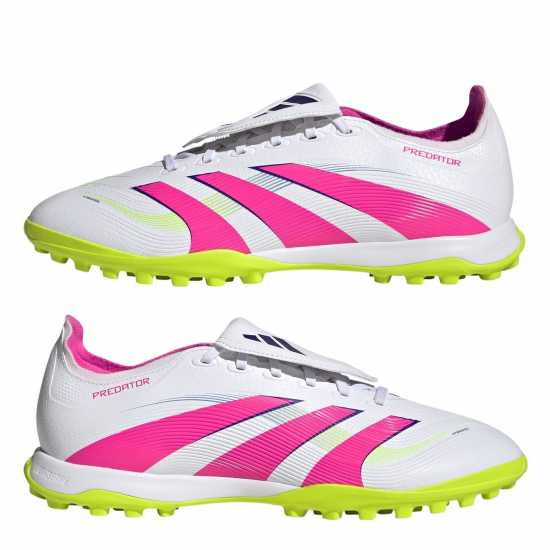 Adidas Predator League Fold-Over Tongue Astro Turf Football Boots Бяло/Розово Мъжки футболни бутонки