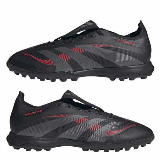 Adidas Predator League Fold-Over Tongue Astro Turf Football Boots Черно/Сиво Мъжки футболни бутонки