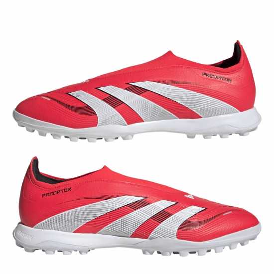 Adidas Predator League Laceless Astro Turf Football Boots Lucid Red 