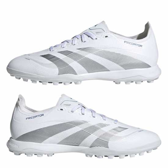 Adidas Predator League Astro Turf Football Boots White/Silver 