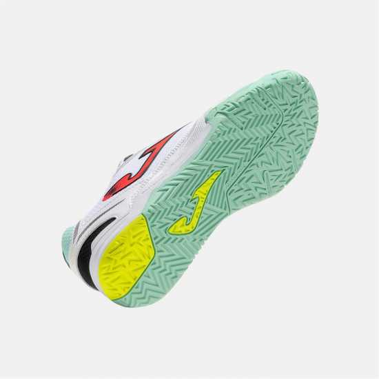 Joma Маратонки За Футбол В Зала Dribling 721 Indoor Football Trainers White/Turq Joma Маратонки За Футбол В Зала Dribling 721 Indoor Football Trainers White/Turq