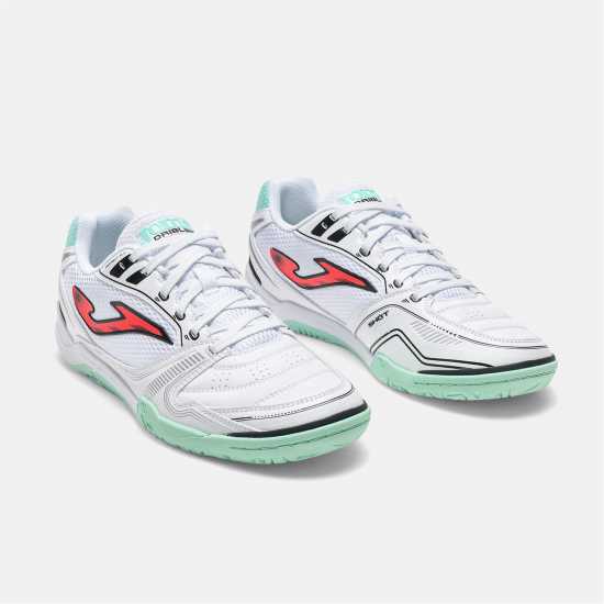 Joma Маратонки За Футбол В Зала Dribling 721 Indoor Football Trainers White/Turq Joma Маратонки За Футбол В Зала Dribling 721 Indoor Football Trainers White/Turq
