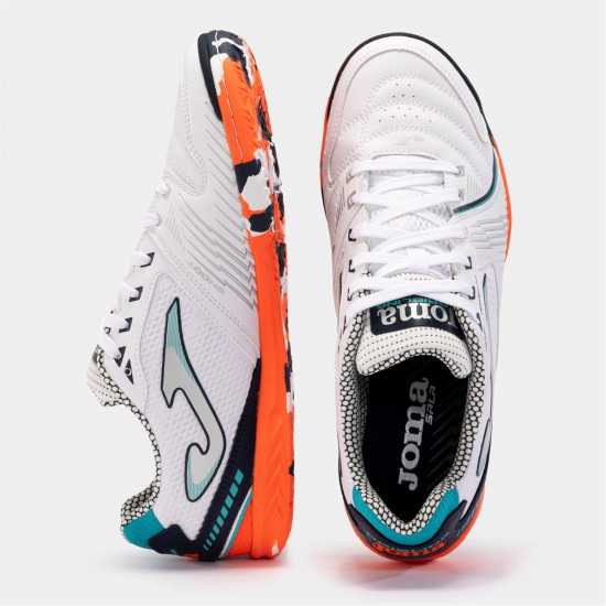 Мъжки футболни бутонки Joma Маратонки За Футбол В Зала Dribling 721 Indoor Football Trainers Бяло/Оранжево Joma Маратонки За Футбол В Зала Dribling 721 Indoor Football Trainers Бяло/Оранжево Мъжки футболни бутонки