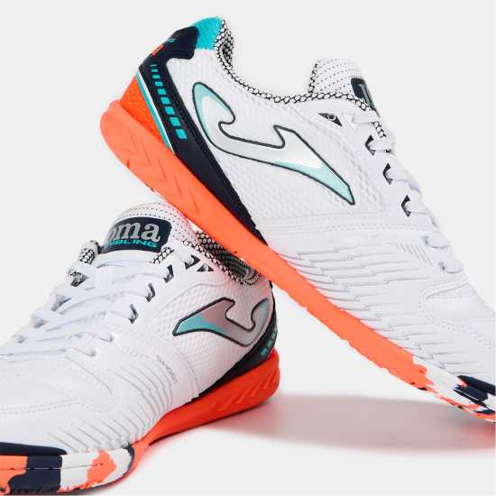 Joma Маратонки За Футбол В Зала Dribling 721 Indoor Football Trainers Joma Маратонки За Футбол В Зала Dribling 721 Indoor Football Trainers Бяло/Оранжево