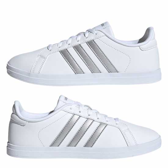 Adidas Courtpoint Trainers Womens White/Grey Дамски маратонки