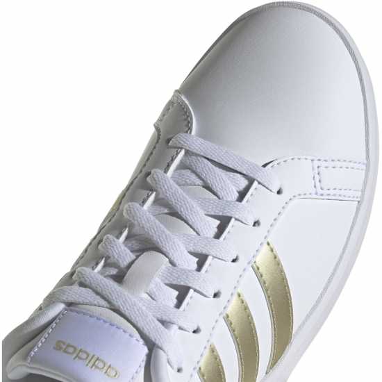 Adidas Courtpoint Trainers Womens White/Gold Дамски маратонки