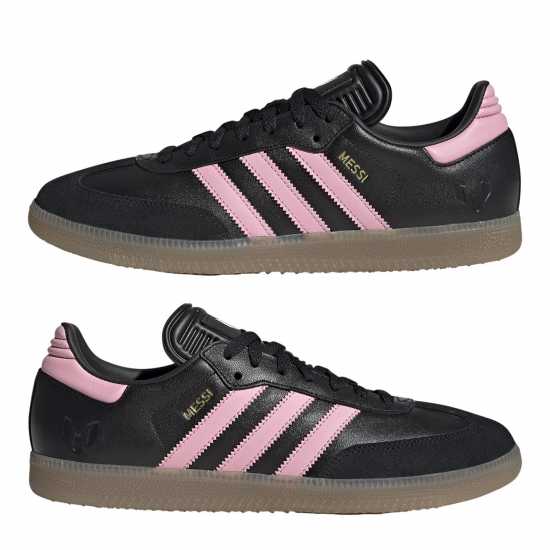 Adidas Мъжки Маратонки Messi Samba Trainers Womens Черно/Розово/Гума 