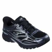 Skechers Маратонки Без Връзки Metallic Overlay Mesh Slip On Trainers Черно 