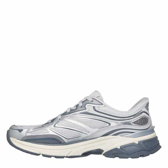 Skechers Маратонки Без Връзки Metallic Overlay Mesh Slip On Trainers Сребърно Skechers Маратонки Без Връзки Metallic Overlay Mesh Slip On Trainers Сребърно