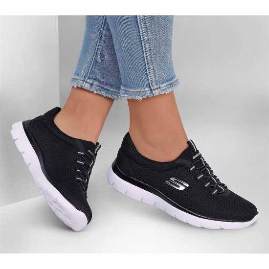 Skechers Mesh Bungee Slip-On Memory Foam Low-Top Trainers Skechers Mesh Bungee Slip-On Memory Foam Low-Top Trainers