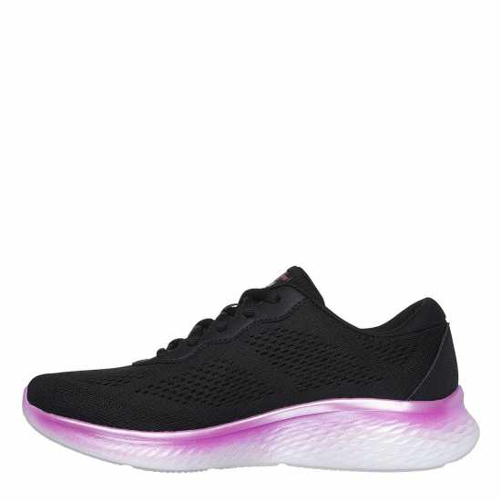 Skechers Engineered Mesh Lace-Up Iridescent Low-Top Trainers Черно/Лилаво 