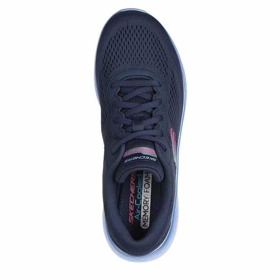 Skechers Engineered Mesh Lace-Up Iridescent Low-Top Trainers Морско синьо/синьо 