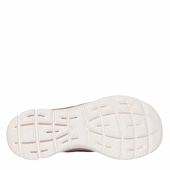 Skechers Mesh Bungee Glitter Print Slip On Trainers Черно/Розово 