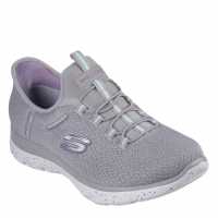 Skechers Дамски Маратонки Slip-Ins Waterproof: Summits Ladies Trainers Сиво/Аква 