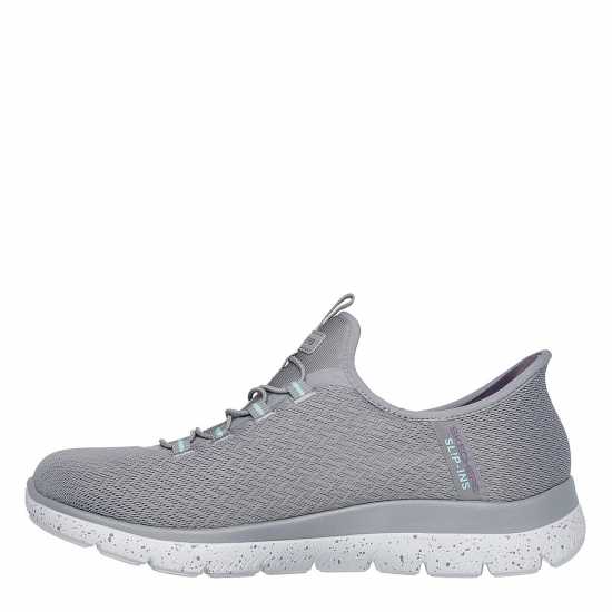 Skechers Дамски Маратонки Slip-Ins Waterproof: Summits Ladies Trainers Сиво/Аква Skechers Дамски Маратонки Slip-Ins Waterproof: Summits Ladies Trainers Сиво/Аква