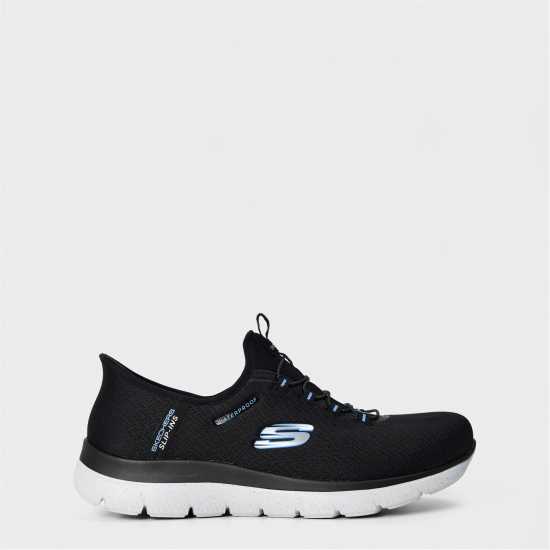 Skechers Дамски Маратонки Slip-Ins Waterproof: Summits Ladies Trainers Черно/Бяло Skechers Дамски Маратонки Slip-Ins Waterproof: Summits Ladies Trainers Черно/Бяло