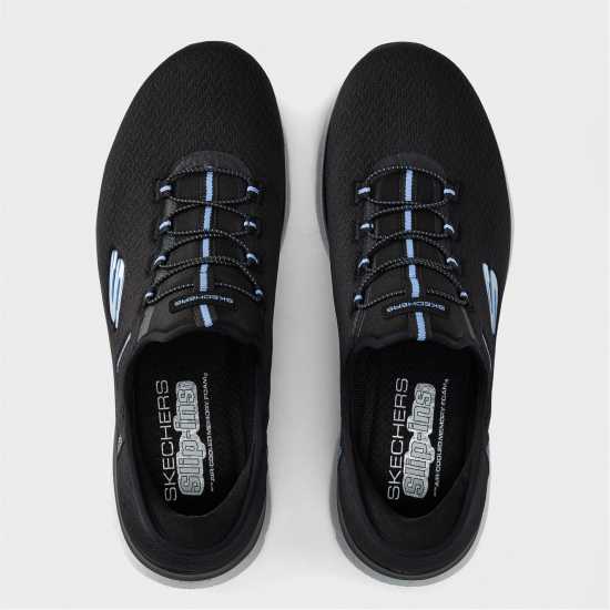 Skechers Дамски Маратонки Slip-Ins Waterproof: Summits Ladies Trainers Черно/Бяло Skechers Дамски Маратонки Slip-Ins Waterproof: Summits Ladies Trainers Черно/Бяло