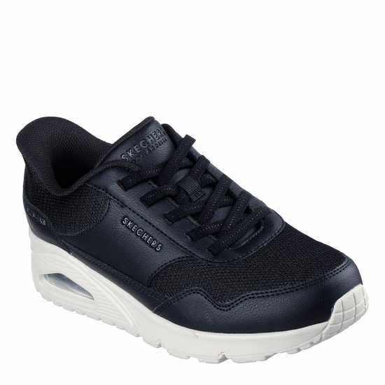 Skechers Free Slip In Uno Trainers Womens Черно/Бяло 