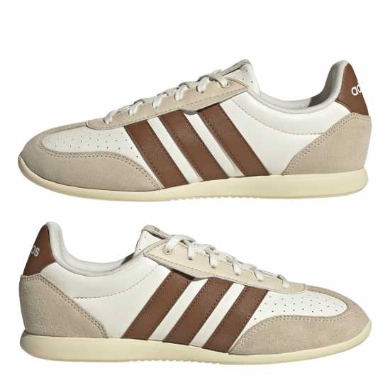 Adidas Women's Low-Top Trainers Off White/Brown Adidas Women's Low-Top Trainers Off White/Brown