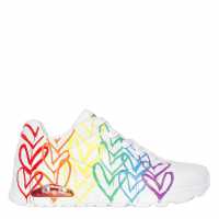 Skechers Women's Goldcrown Mylar Embroidery Low-Top Trainers White/Mutli 