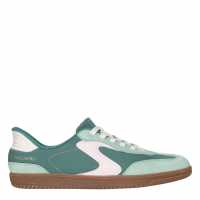 Skechers Duraleather & Suede Overlay Bungee Low-Top Trainers Womens Mint 
