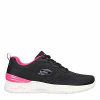 Skechers Dynamight New Ground Trainers Black/Hot Pink Дамски маратонки