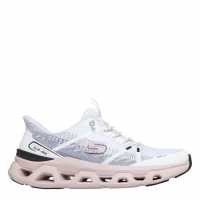 Skechers Маратонки Без Връзки Engineered Mesh Knotted Bungee Slip On Trainers Womens White/Pink 