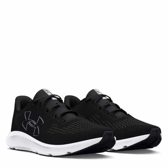 Under Armour Charged Pursuit 3 Big Logo Running Shoes Black/White Дамски маратонки