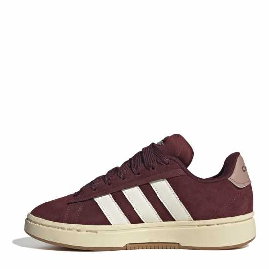 Adidas Grand Court Alpha 00S Low-Top Trainers Womens Burgundy/OffWht 