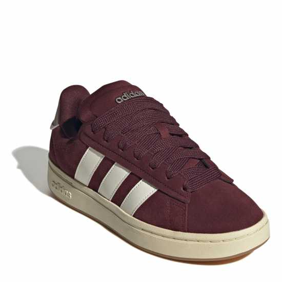 Adidas Grand Court Alpha 00S Low-Top Trainers Womens Burgundy/OffWht 