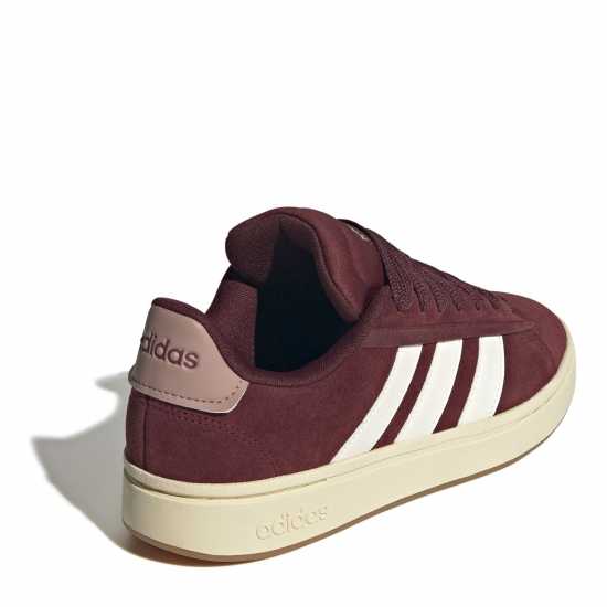 Adidas Grand Court Alpha 00S Low-Top Trainers Womens Burgundy/OffWht 