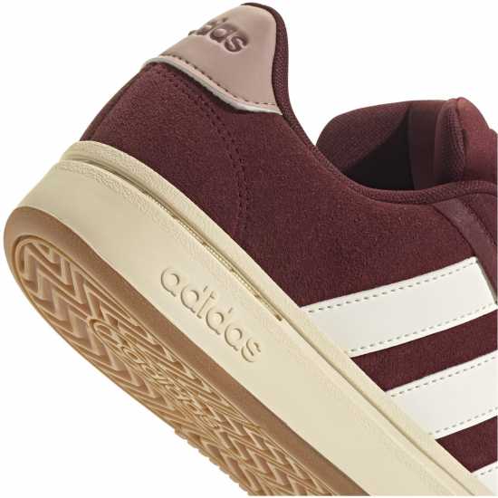 Adidas Grand Court Alpha 00S Low-Top Trainers Womens Burgundy/OffWht 