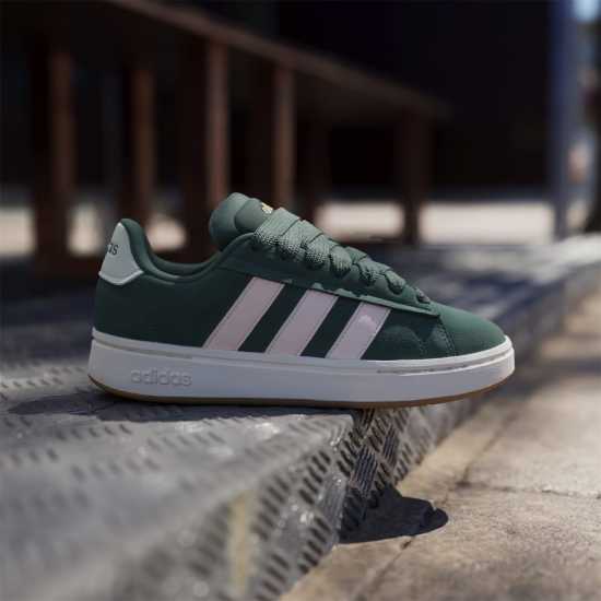 Adidas Grand Court Alpha 00S Low-Top Trainers Womens Зелено/Розово/Гума 