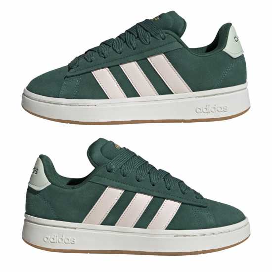 Adidas Grand Court Alpha 00S Low-Top Trainers Womens Зелено/Розово/Гума 